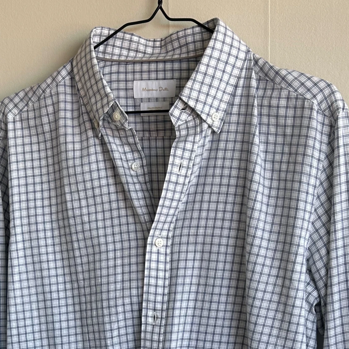 Massimo Dutti - rutig skjorta - 90