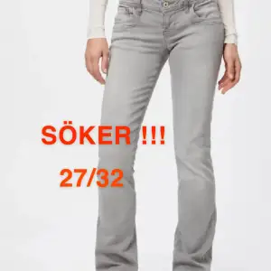 Söker gråa ltb jeans i storlek 27/32, har ett par i 28/32 men dom är för stora! Hör av er!!!🥰💕