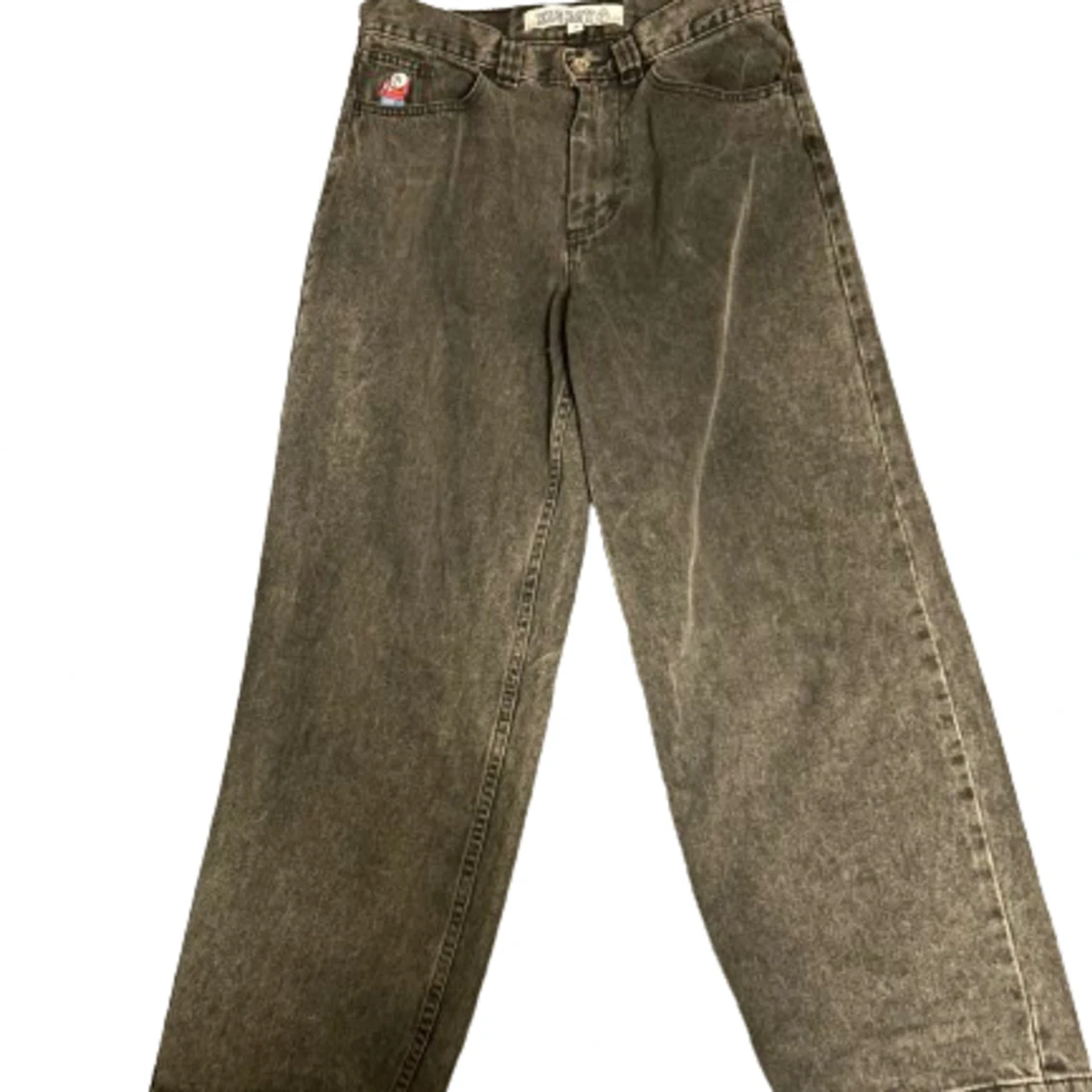 Big bot jeans mint black