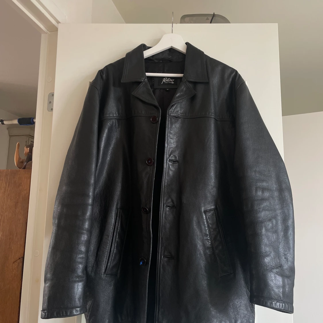 oversized läderjacka