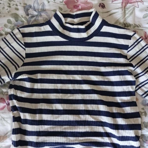 Randig croptop  - Randig långärmad croptop med blåa ränder.   Köparen står för frakt 💕