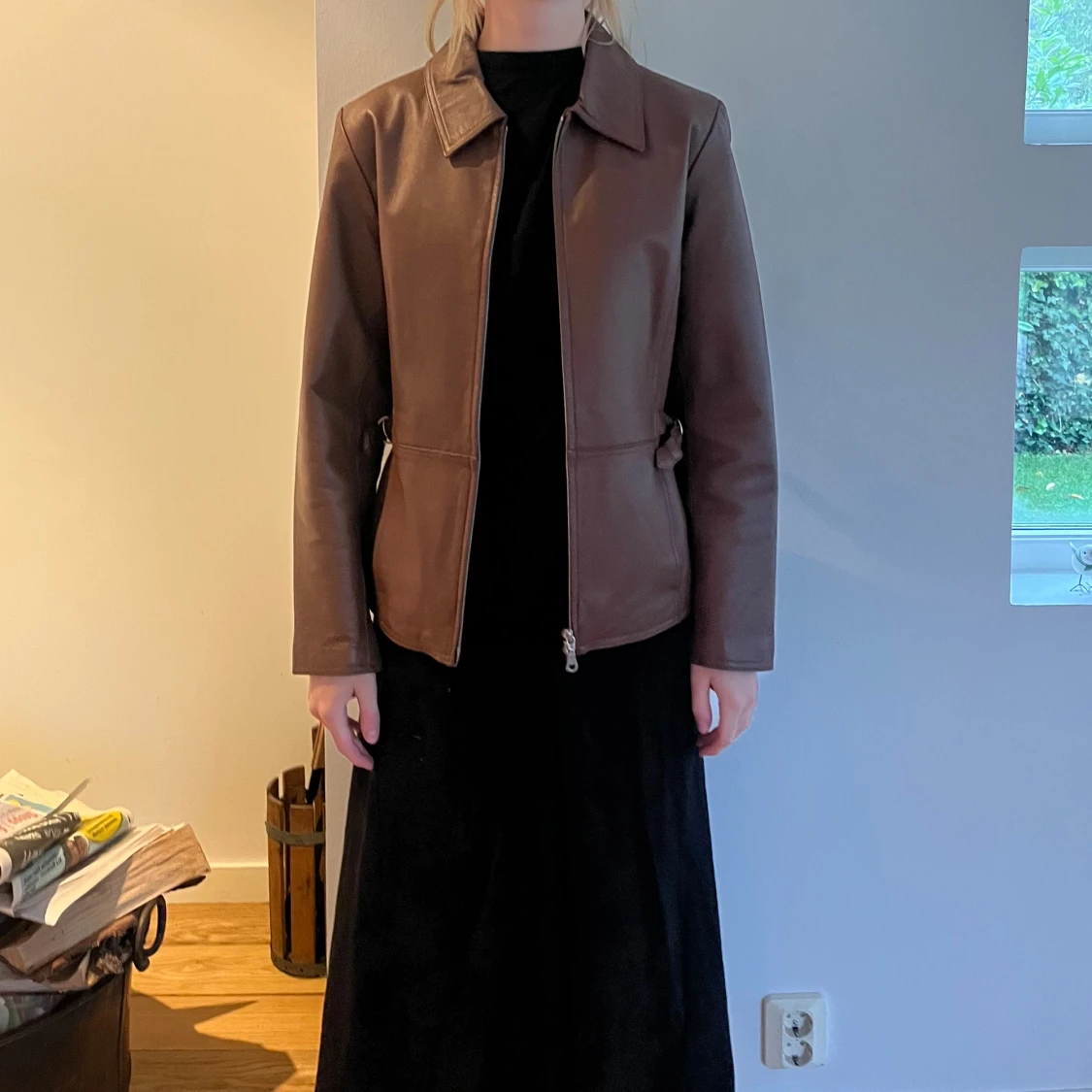 Äkta läder jacka - 90