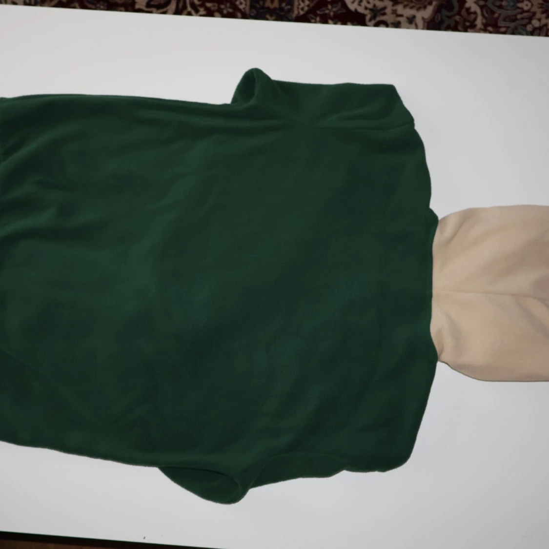 Streetwear Colorblock Letter Mountain Embroidery Polar Fleece Vintage Hoodie - 90