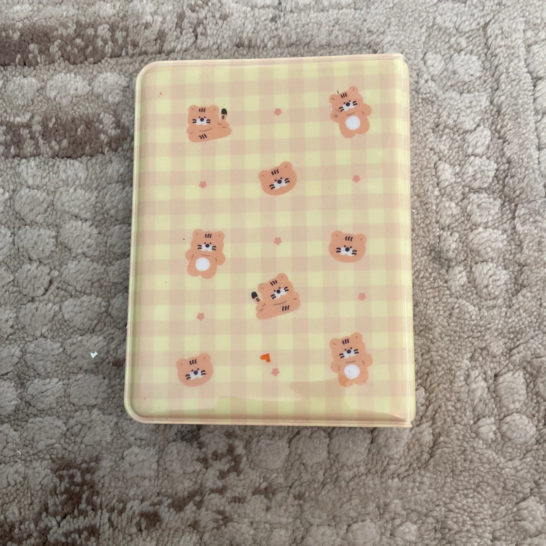 Gul och rosa plånbok med kattmönster - 91