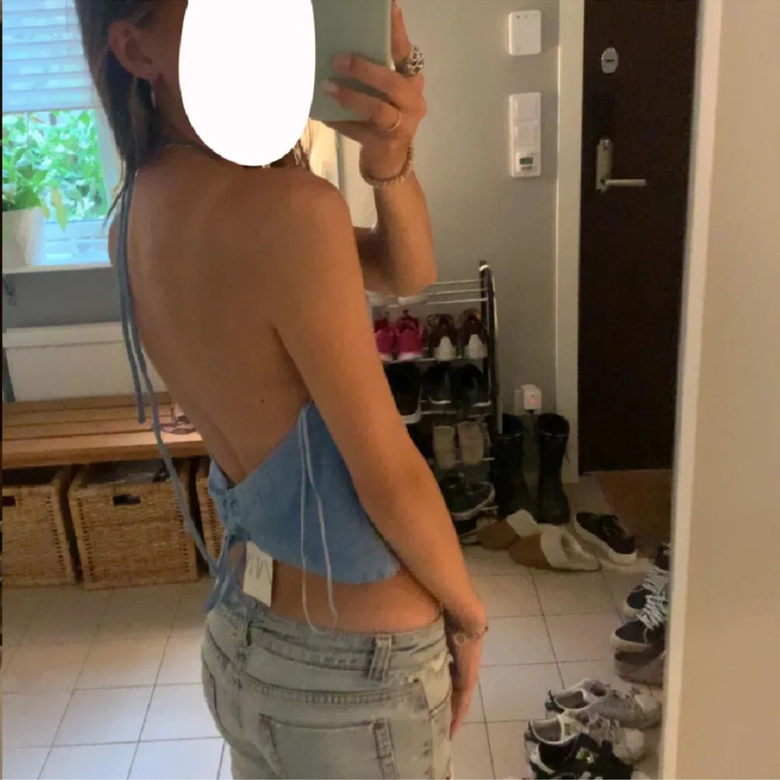 Zara topp med öppen rygg - 90