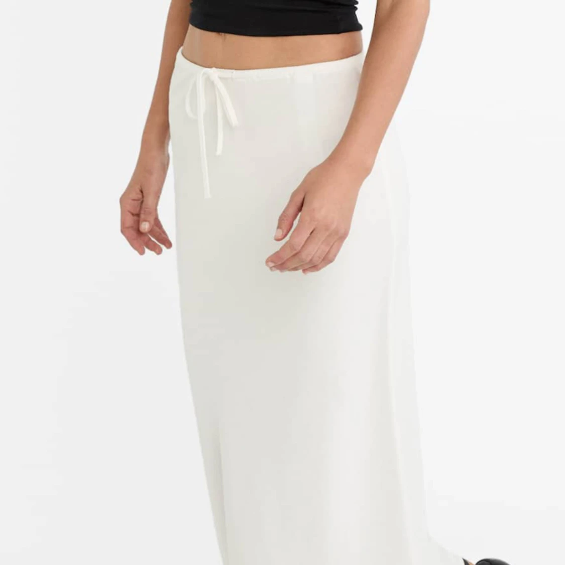 Lågmidjad linnekjol - 90