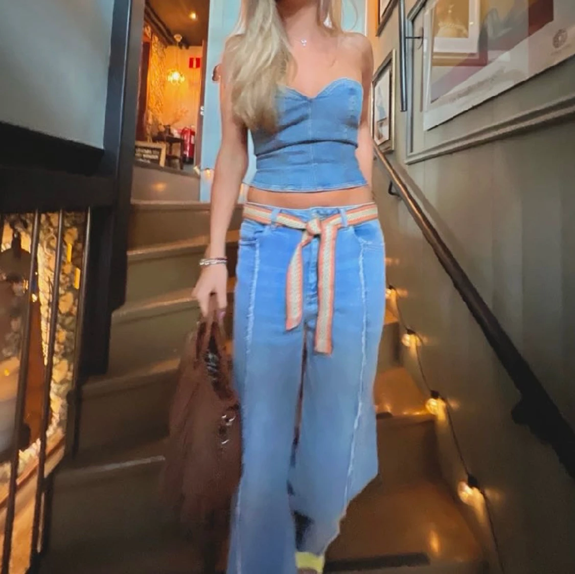 Korsett topp i jeans från Zara - 91