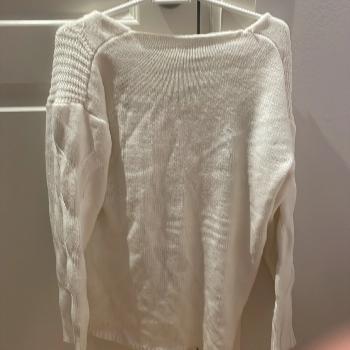 vit stickad tröja - 90