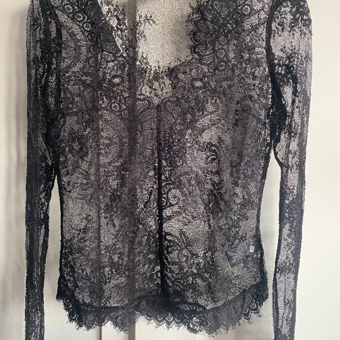 Svart spetstopp strlk 36