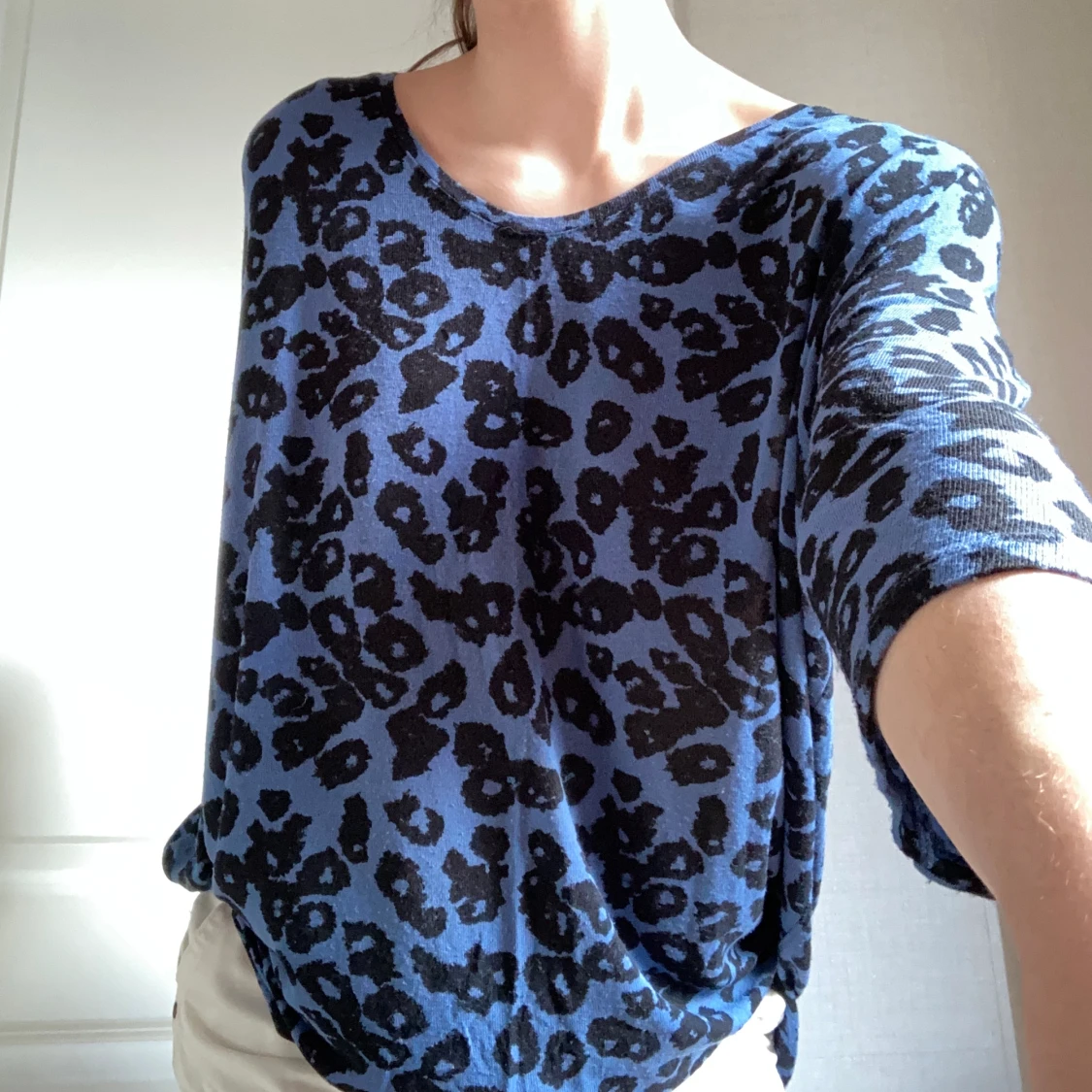 Blå Leopard Tröja - 92