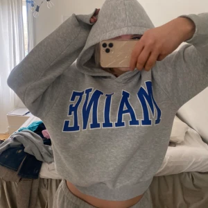 Grå hoodie - Super gosig hoodie som det står ”MAINE” på💗 Från Gina tricot 💗