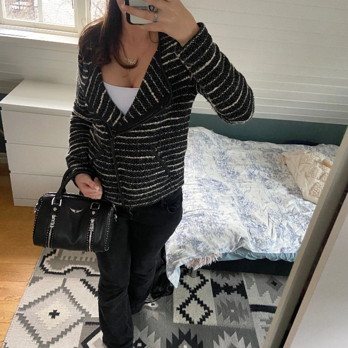 Randig Lindex zip kofta - 91