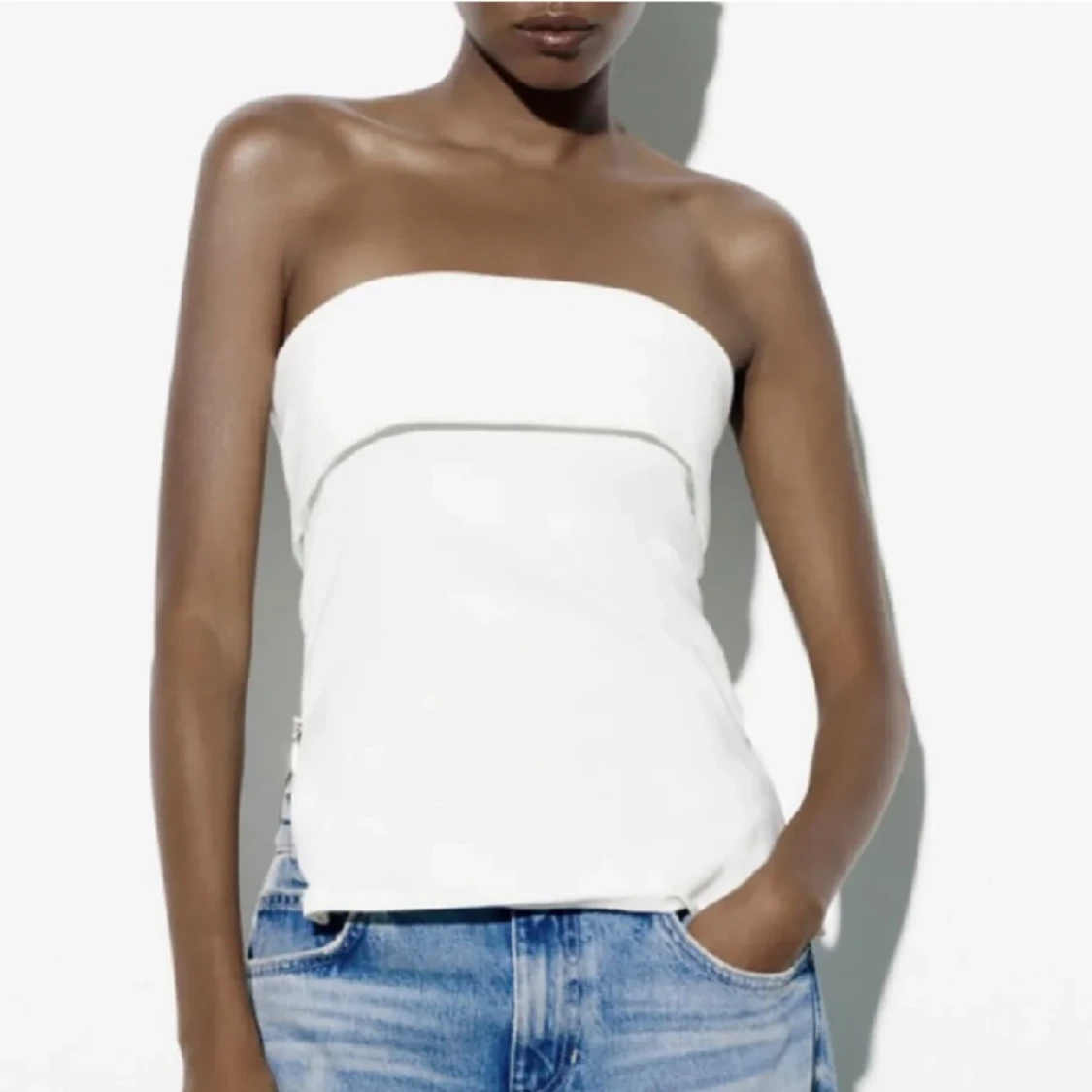 Tubtopp med dragkedja