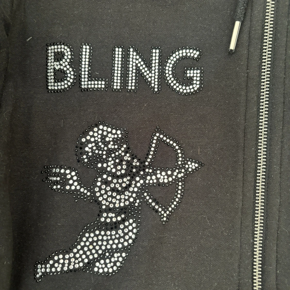 Svart Bling Lucid zipup - 90