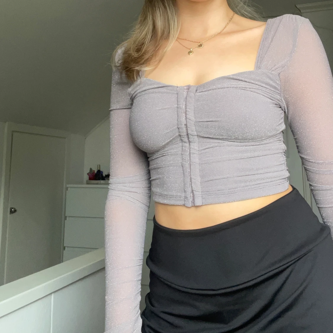 Glittrig topp Shein stl xs  - 90