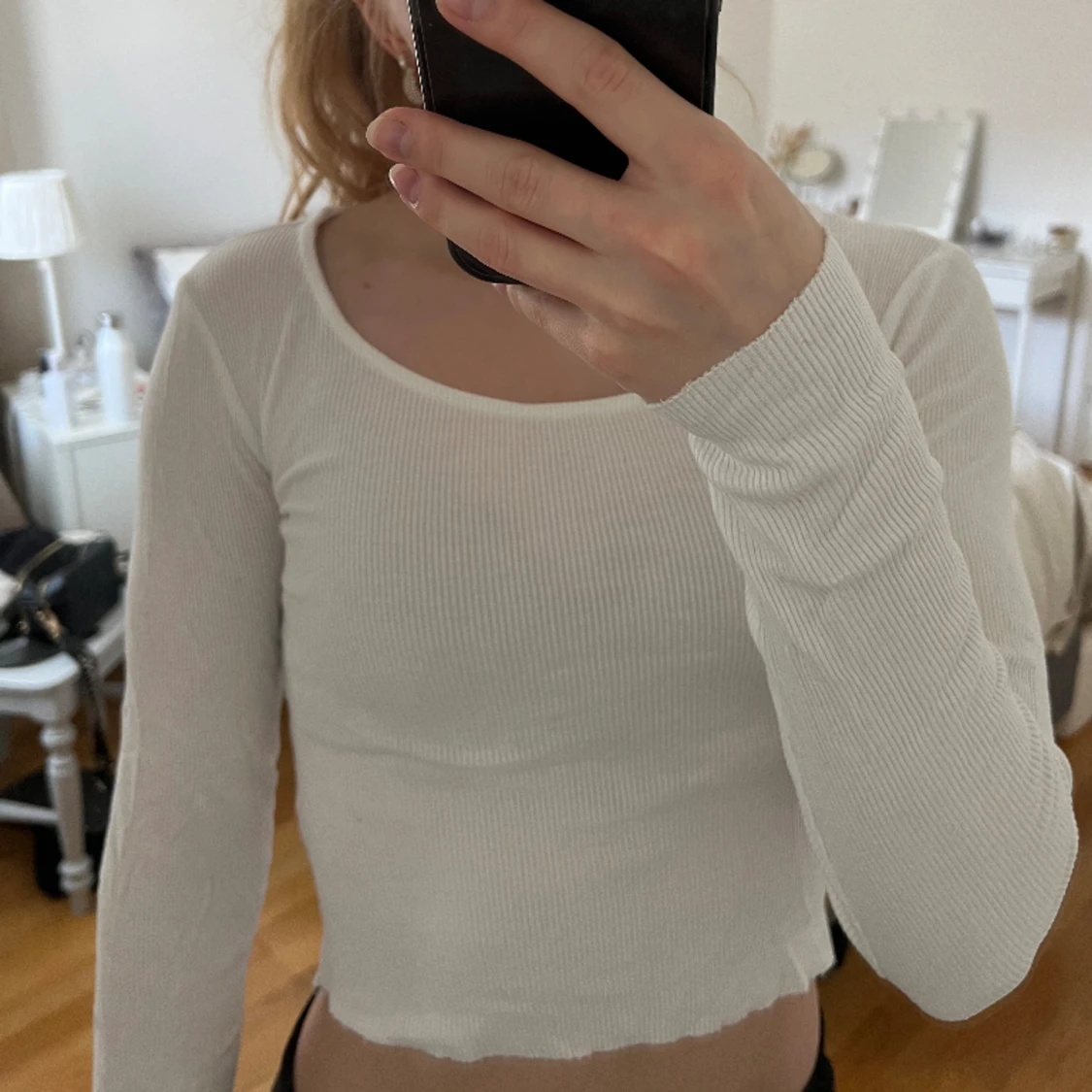 Croppad långärmad - 90