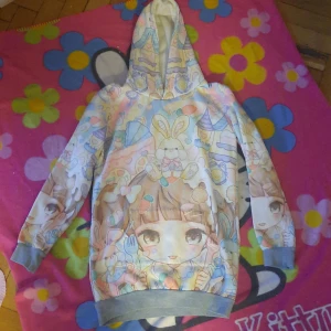 Anime hoodie tröja med kawaii tryck - Dtorle; XXS/XS