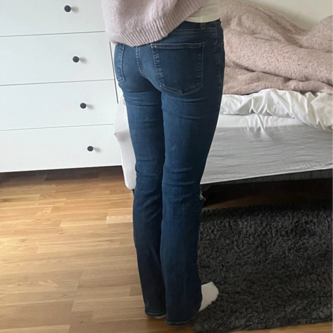 Lågmidjade bootcut jeans - 92