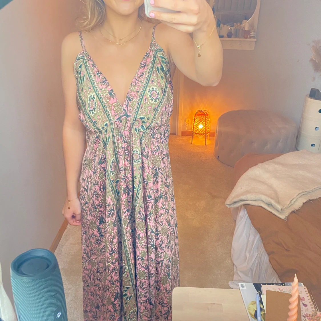 Långklänning med mönster