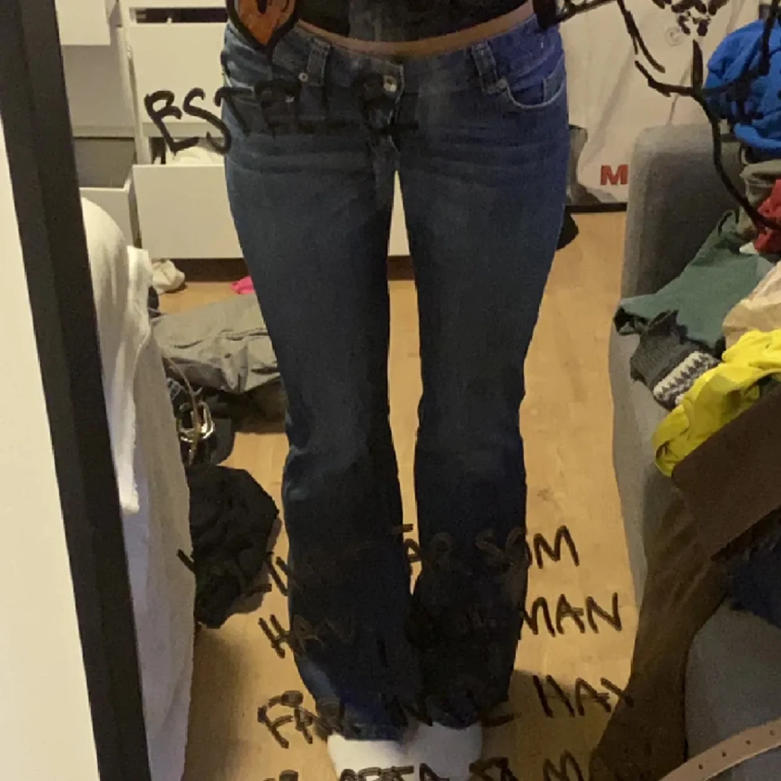 Lågmidjade jeans