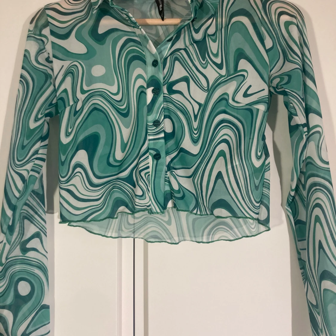 Bey Yorker button down green and white shirt women - 91