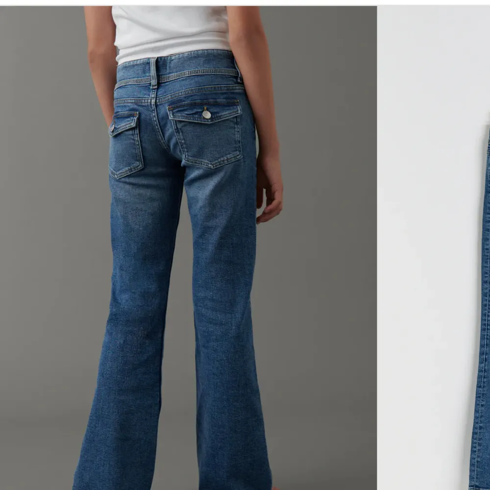 Säljer dessa jättefina byxorna från Gina i bra skick. Har använt förtal gånger. Säljer pga att jag hade velat ha en större storlek. Jeans & Byxor.