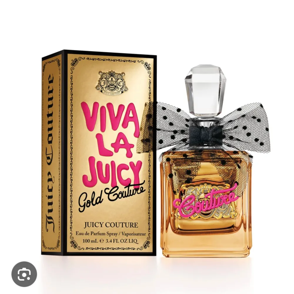 Juicy couture parfym, Viva la juicy Gold!  Luktar otroligt gott😍  Kan inte se exakt hur mycket som är kvar men skulle säga ca 60-70%, därav det billiga priset💗. Övrigt.