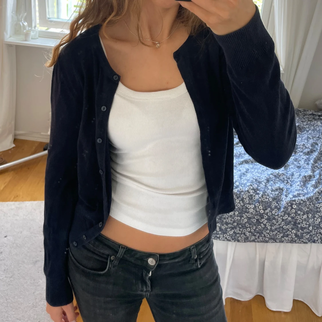 Marinblå kofta - 91