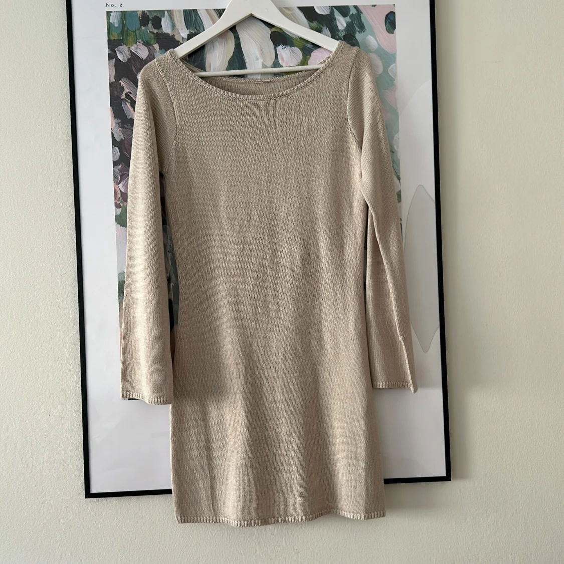 Stickad miniklänning  - 90