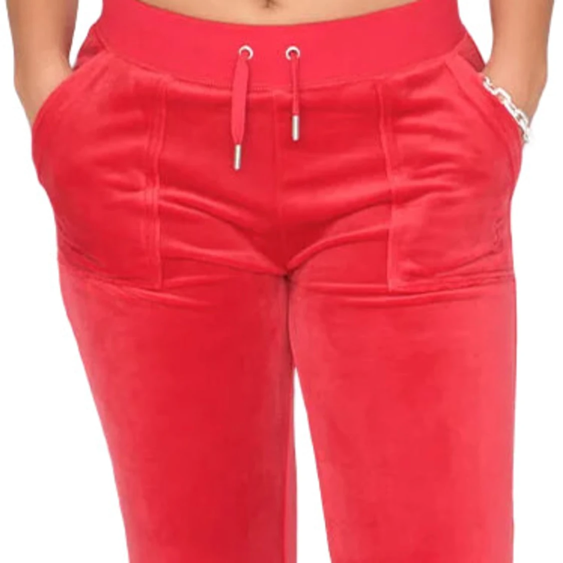 Röda juicy byxor