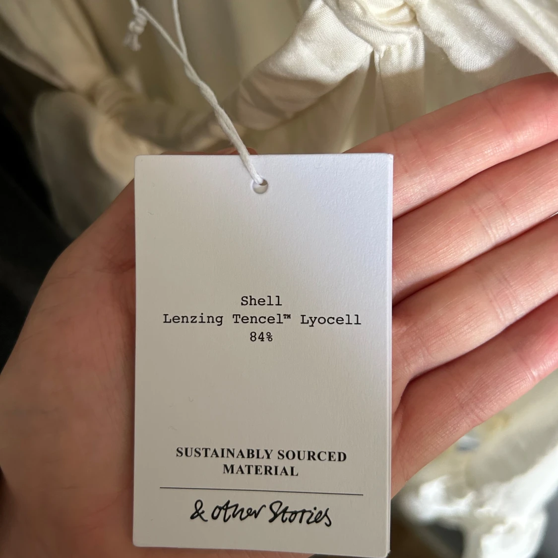 Crémevit klänning & Other Stories - 90