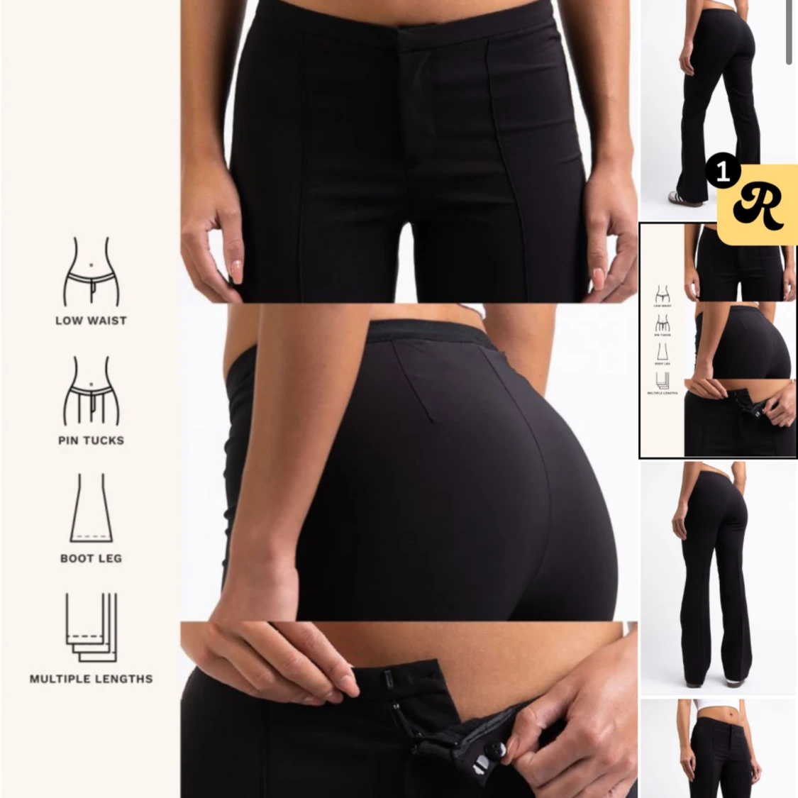 Lågmidjade kostymbyxor  - 91