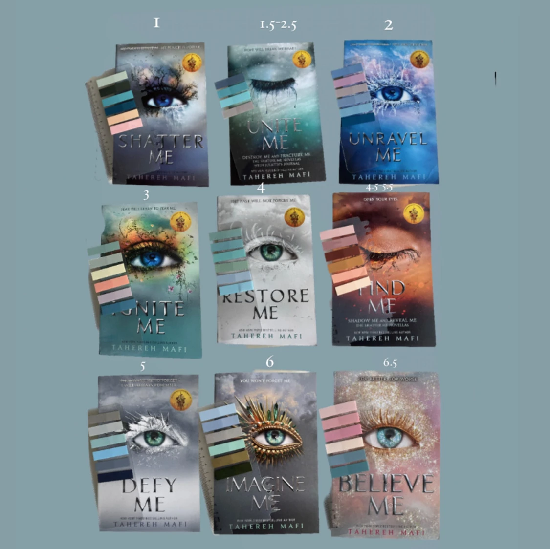 Shatter me series+tabs. 