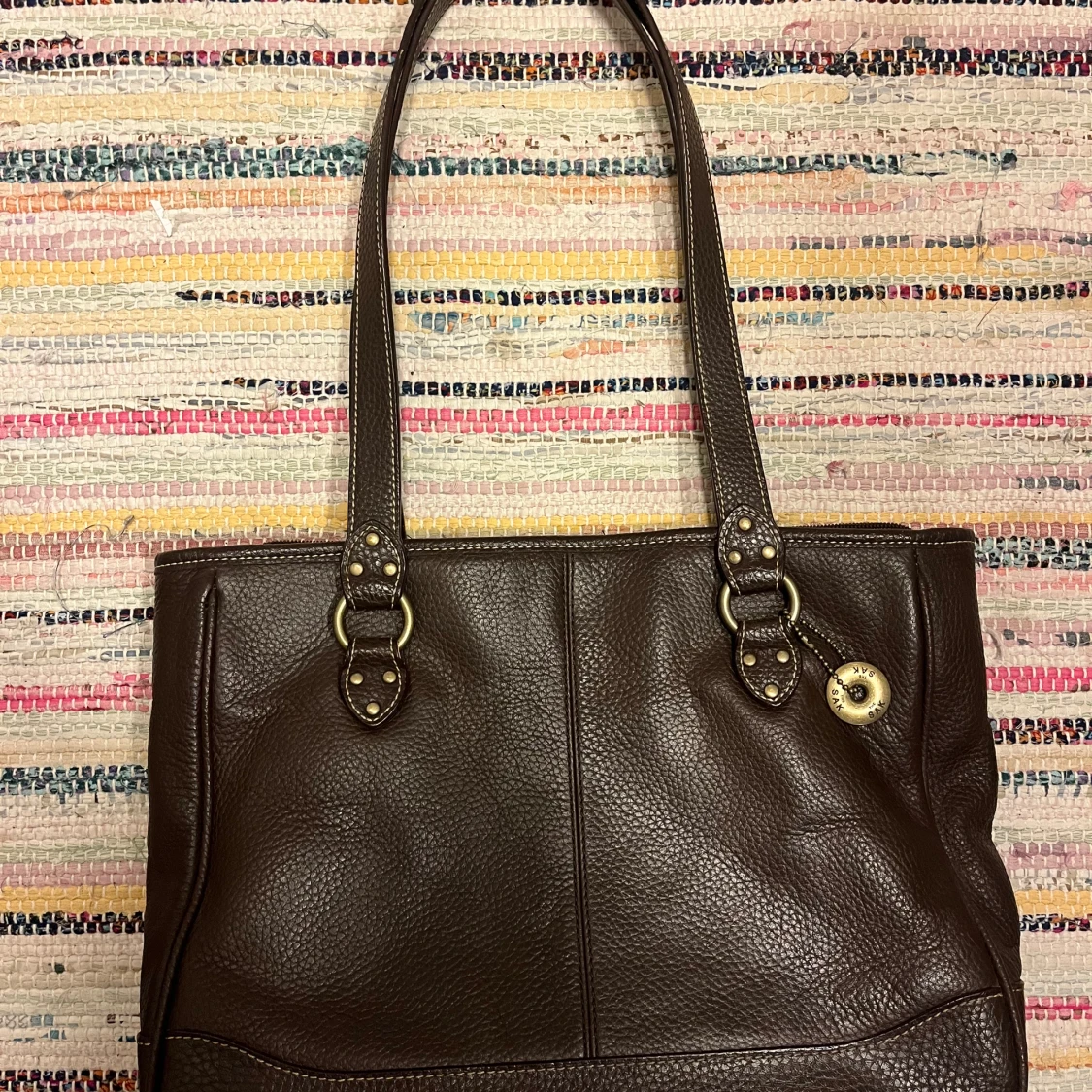 Mörkbrun läderväska  - 90