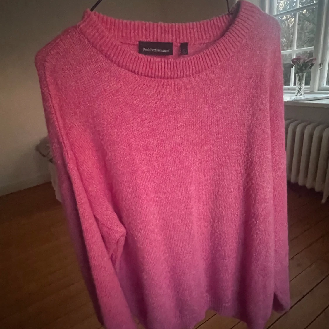 rosa stickad peak tröja  - 1