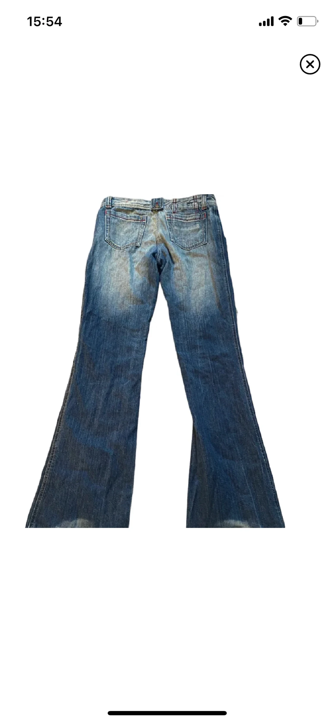 lågmidjade bootcut jeans - 90