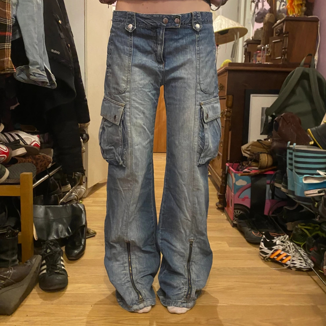 Lågmidjade bootcut jeans