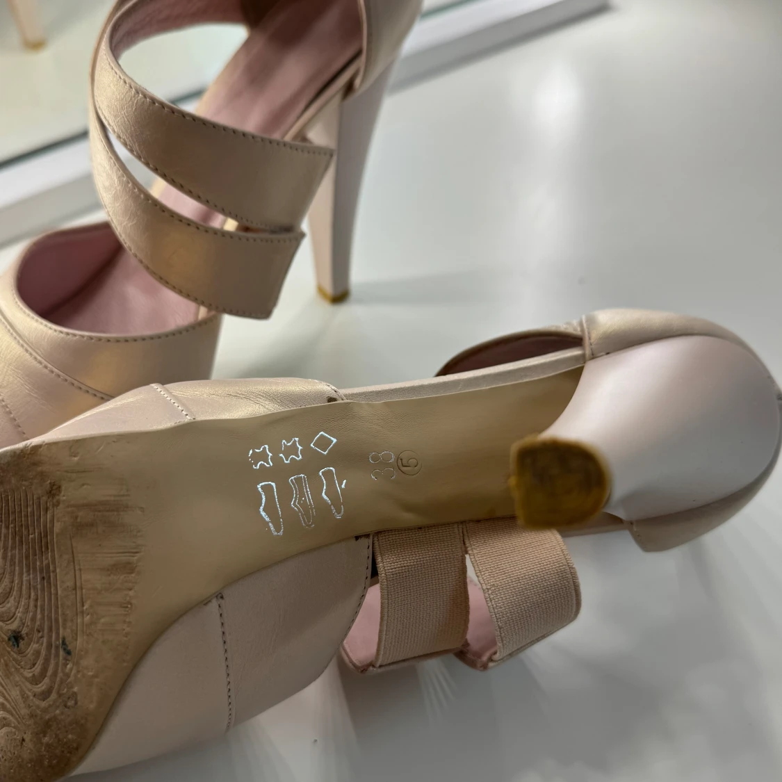 Rosa beigea klackar  - 91