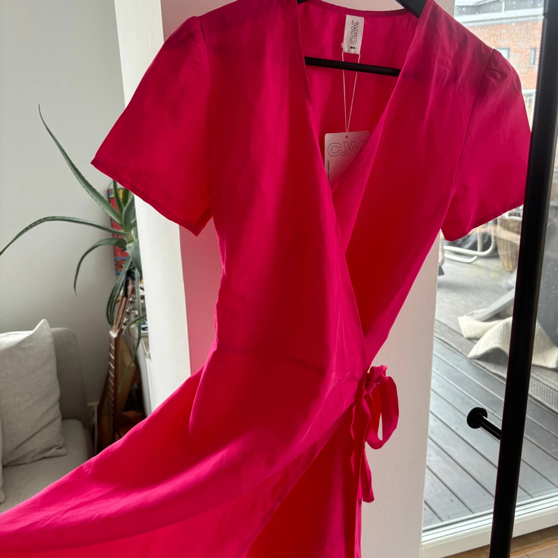 Helt ny knytklänning i linnemix - 91