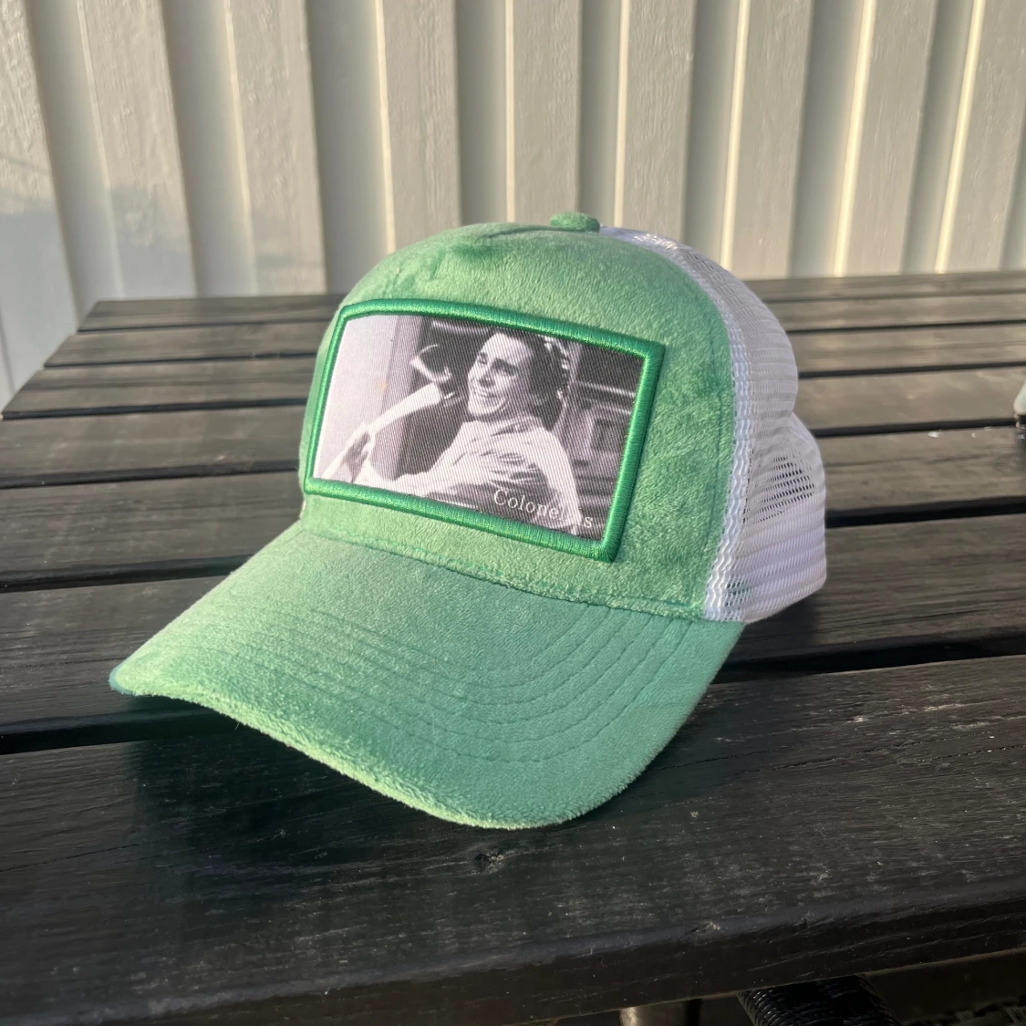 2 velvet keps går och grön  - 90