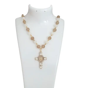 Kors halsband  - 45cm + 5cm förlängning  Handgjord kedja💋 korset är ca 5-6cm 