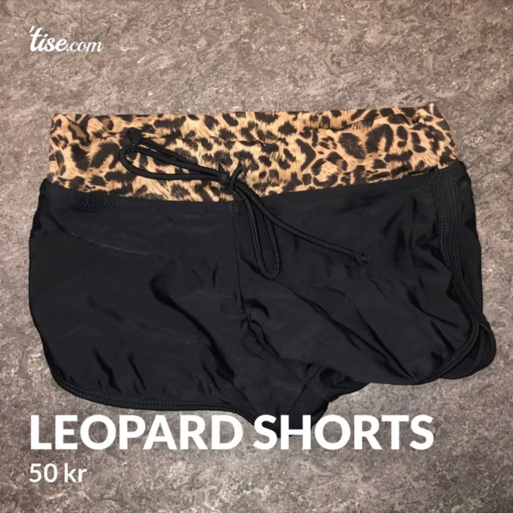 Finns leopard top (bikini set). Shorts.