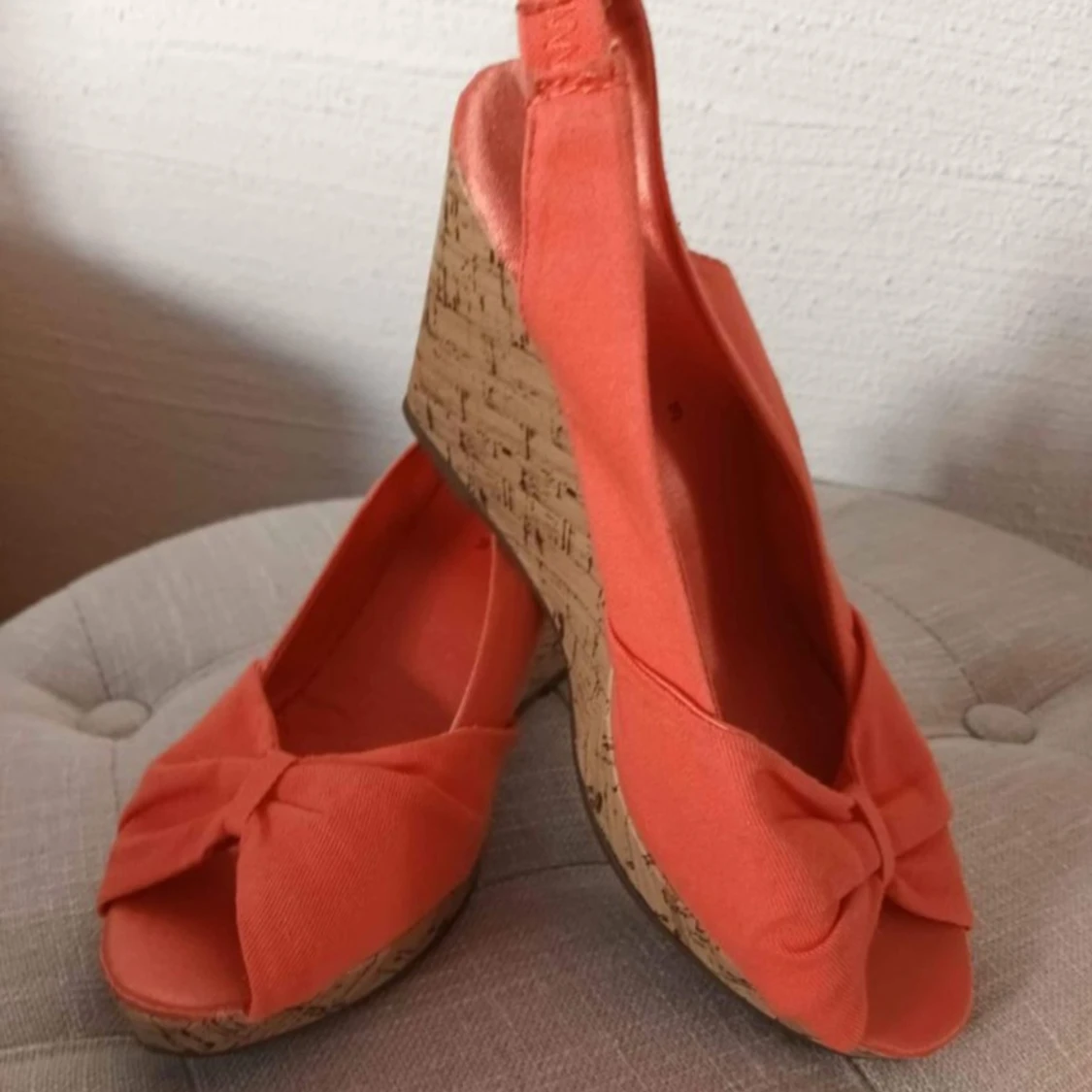 Sandaletter stl 39 apelsinfärgad canvas🍊 - 3