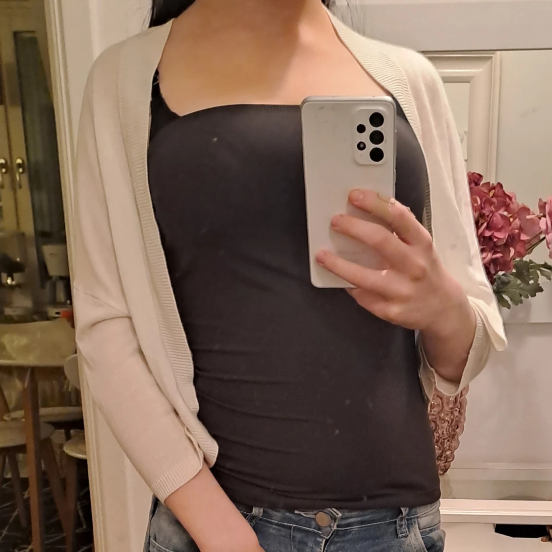 Kort vit kofta  - 90