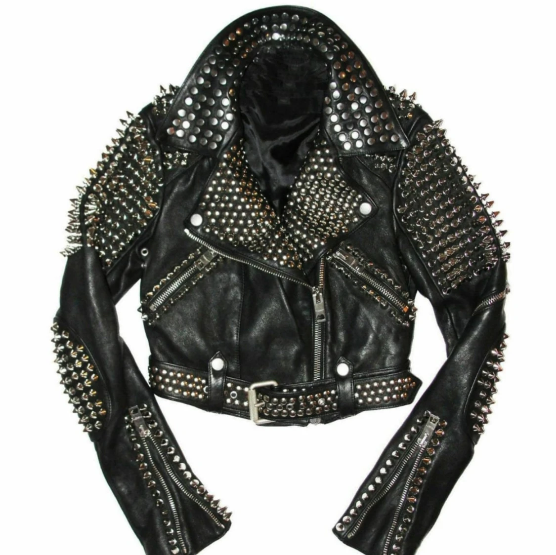 ÄKTA LÄDERJACKA NITAR