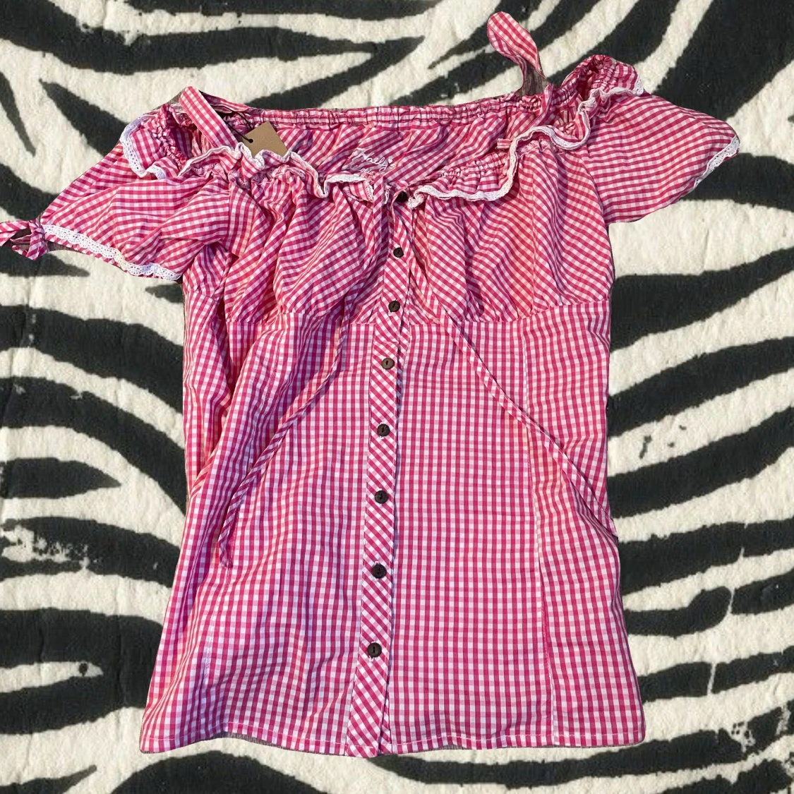 eftertraktad rutig topp - 90