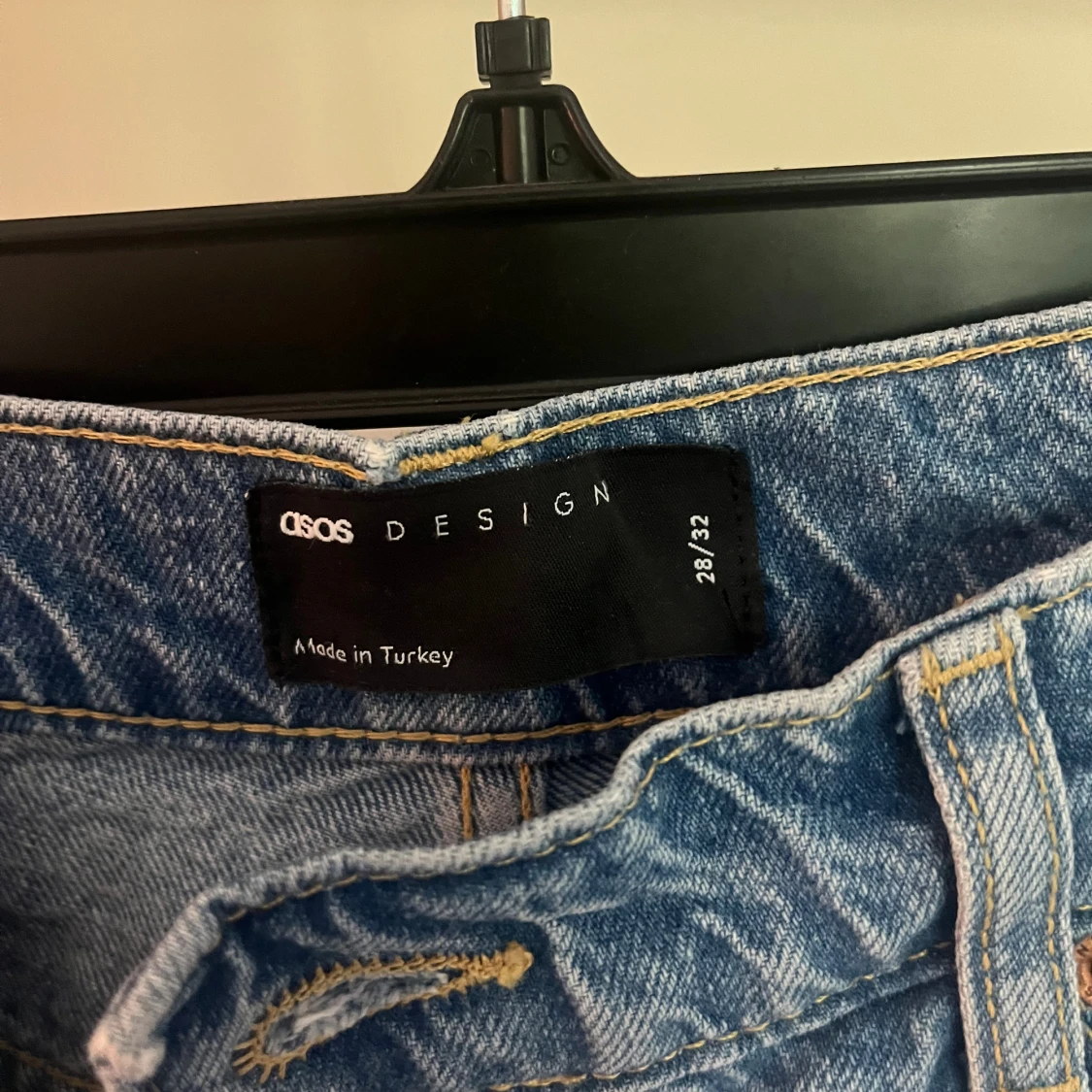 Blåa raka jeans - 90