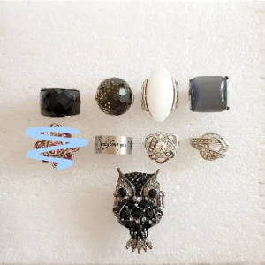 Ringar - 🧚🏻‍♀️FÖRST TILL KVARN!🧚🏻‍♀️ 1~40, 2~75, 3~110 (+frakt)🤗 Unika fina ringar i olika storlekar. Ugglan är justerbar🦉🌸 Storlek från 7 - 7,5 - 8. Skriv för frågor & köp. Vill bli av med ASAP!🙏🏼🧡