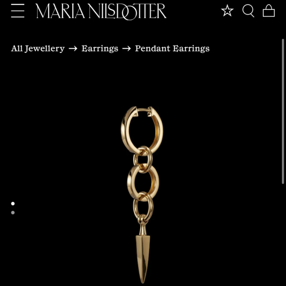 Maria Nilsdotter örhänge guld
