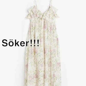 Klänning från HM - SÖKER DENNA KLÄNNING FRÅN HM💖💕Kontakta mig gärna om ni säljer!!! Storlek S helst🙌🏼